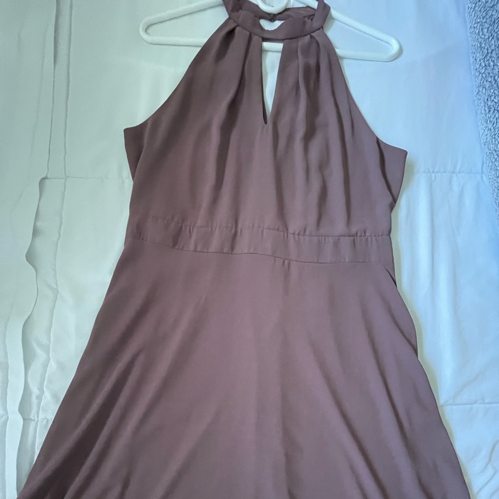 Express Mock Neck Halter Dress
